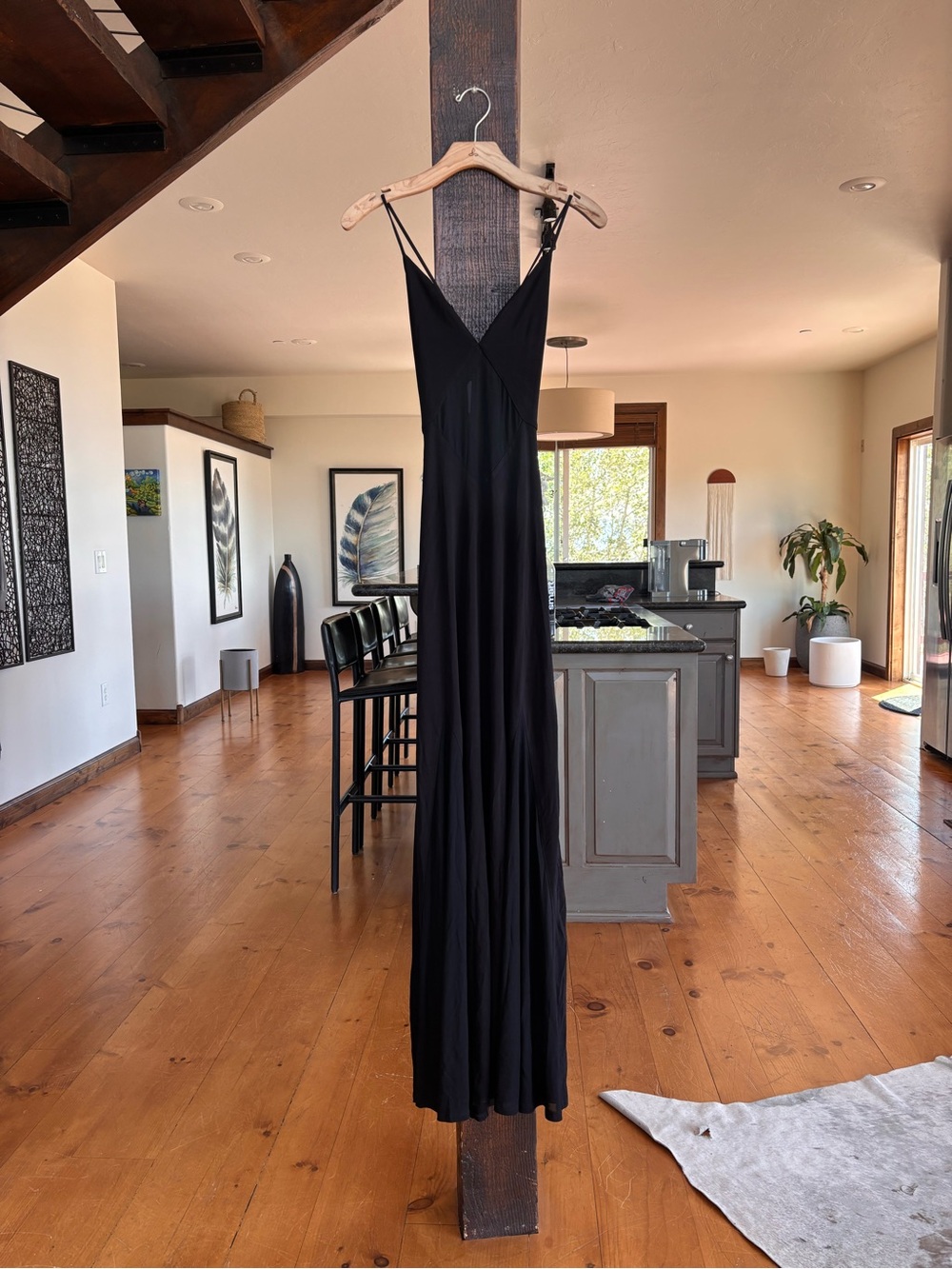 STAUD Fleur Dress – Black Sheer Cutout Maxi Gown NWT Size Small MSRP$450 - Picture 8 of 16
